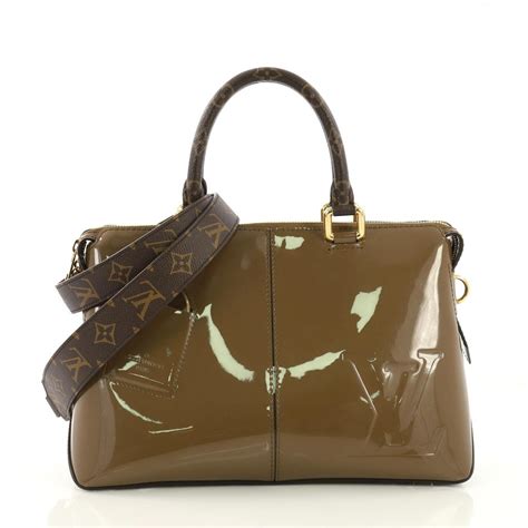 Turenne patent leather handbag Louis Vuitton Brown in Patent 